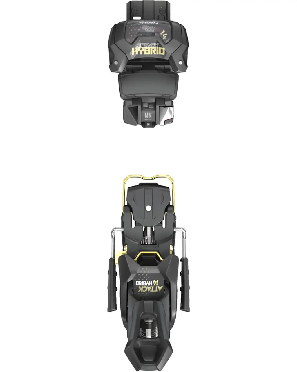Attack Hybrid 14 Mn/Pt Ski Bindings - Black/Gold