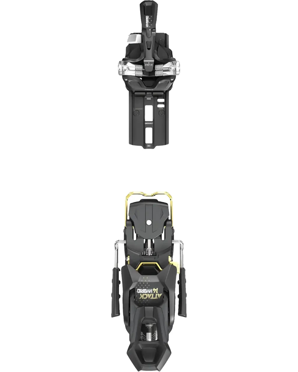 Attack Hybrid 14 Mn/Pt Ski Bindings - Black/Gold