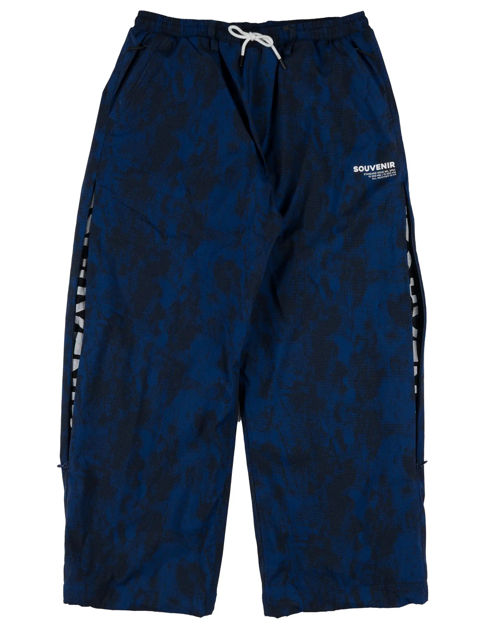 SOUVENIR Parachute - Blotch Print Snow Pants - Petrol Blue