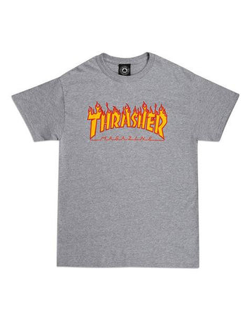T-shirt Flame Logo - Heater Grey