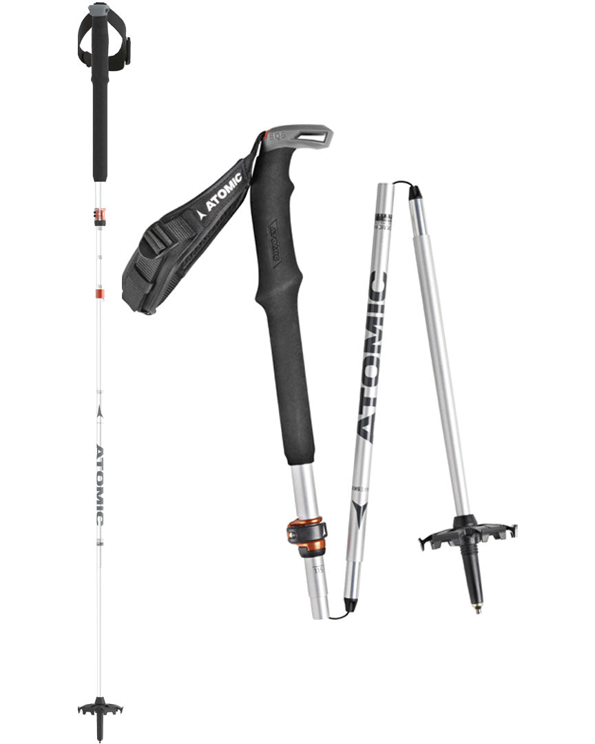 Bct Mountaineering SQS Foldable Ski Touring Poles - Silver