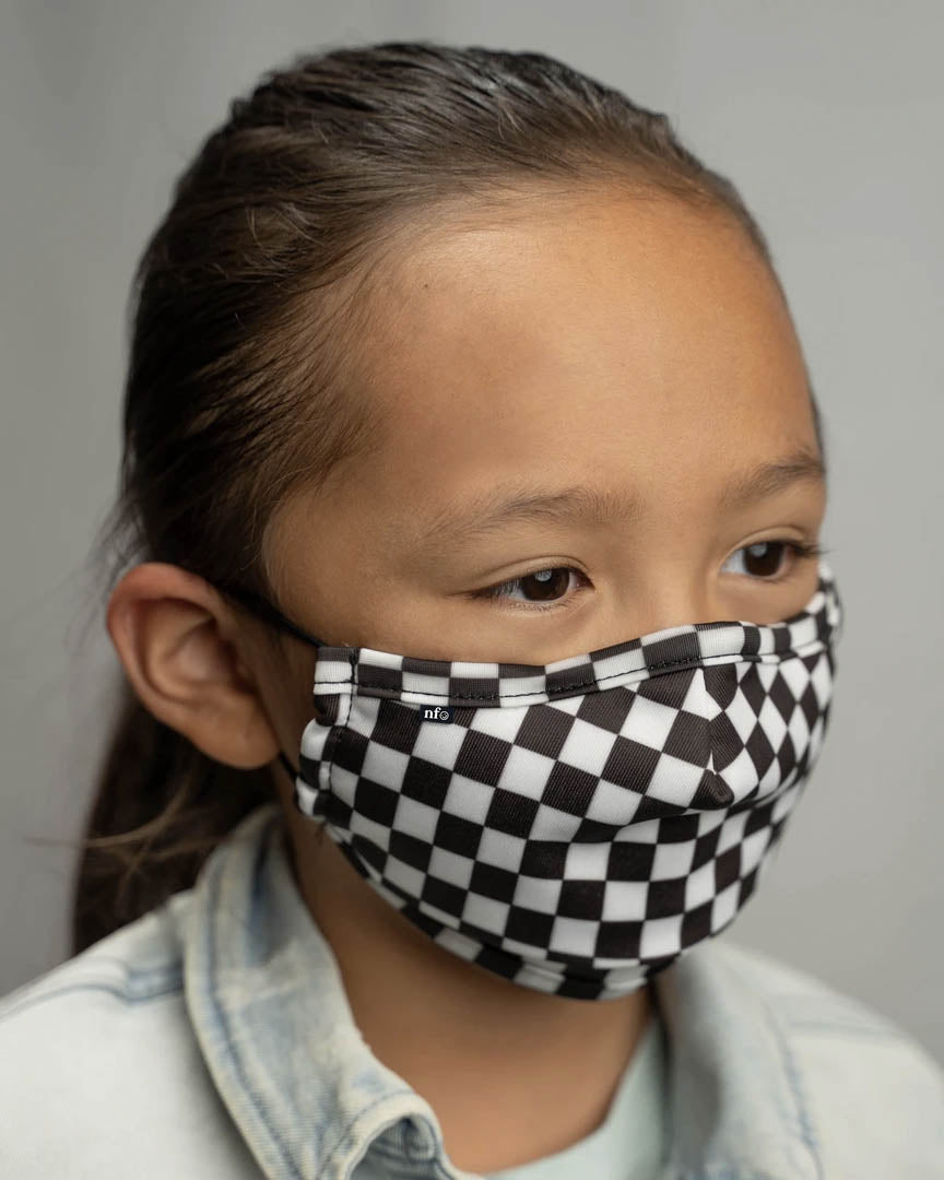 Foulard Face Mask - Pink Checkerboard