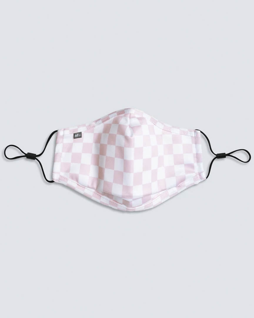 Foulard Face Mask - Pink Checkerbd