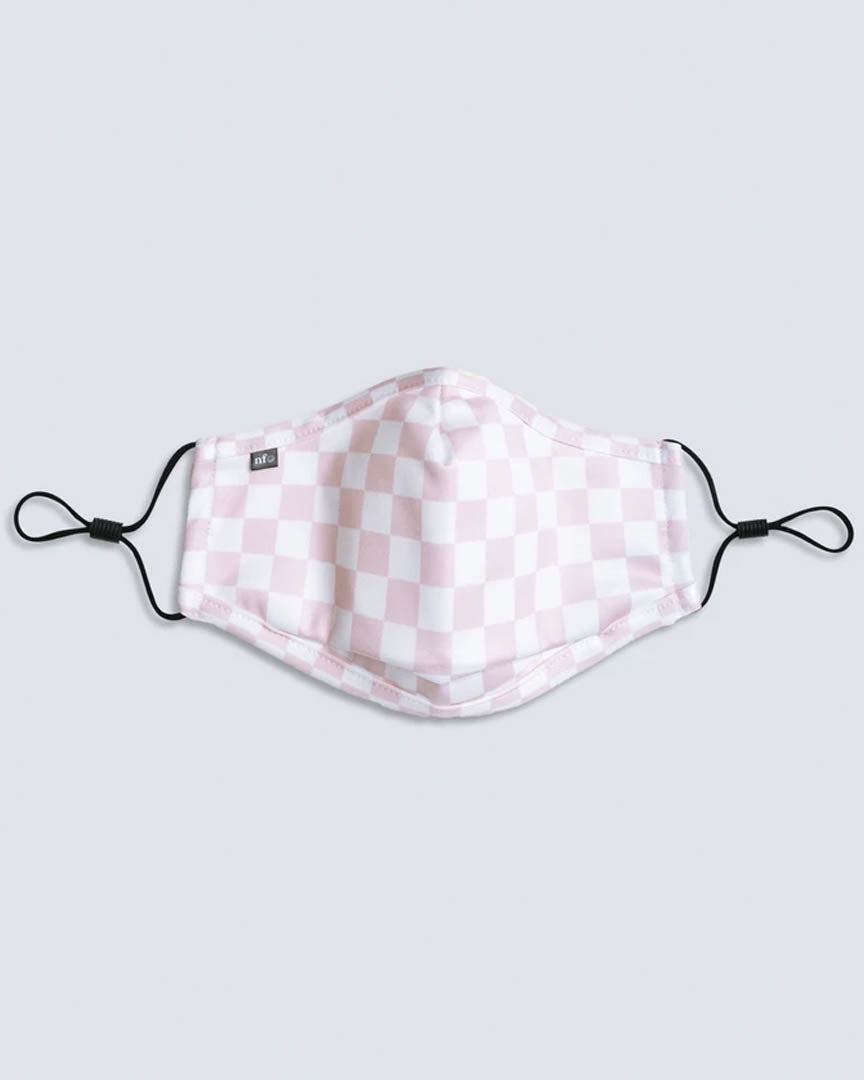 Face Mask Scarf - Pink Checkerbd