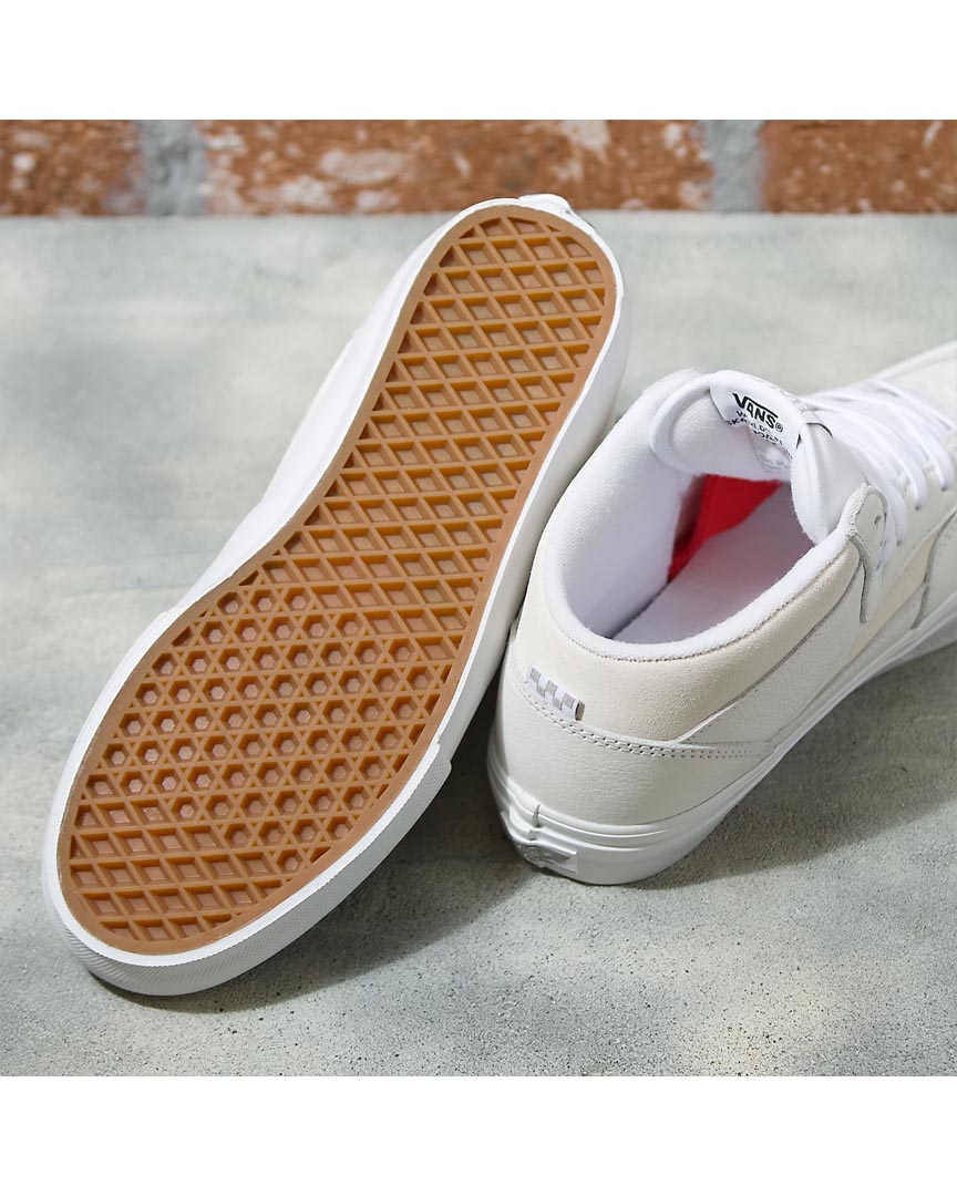 Skate Half Cab Shoes - Daz White/White