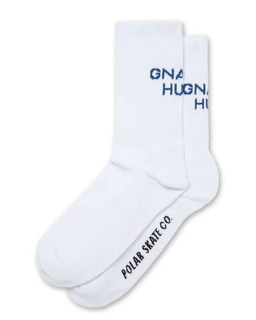 Gnarly Huh! Socks Socks - White/Navy