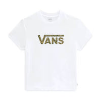 Girls Leopard Flying V T-Shirt - White
