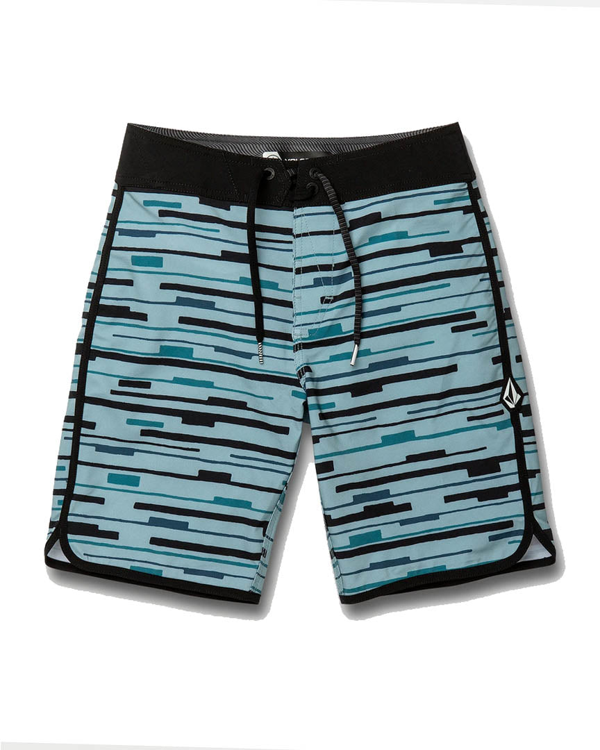 Boys Treader Scallop Mod Boardshorts - Cool Blue