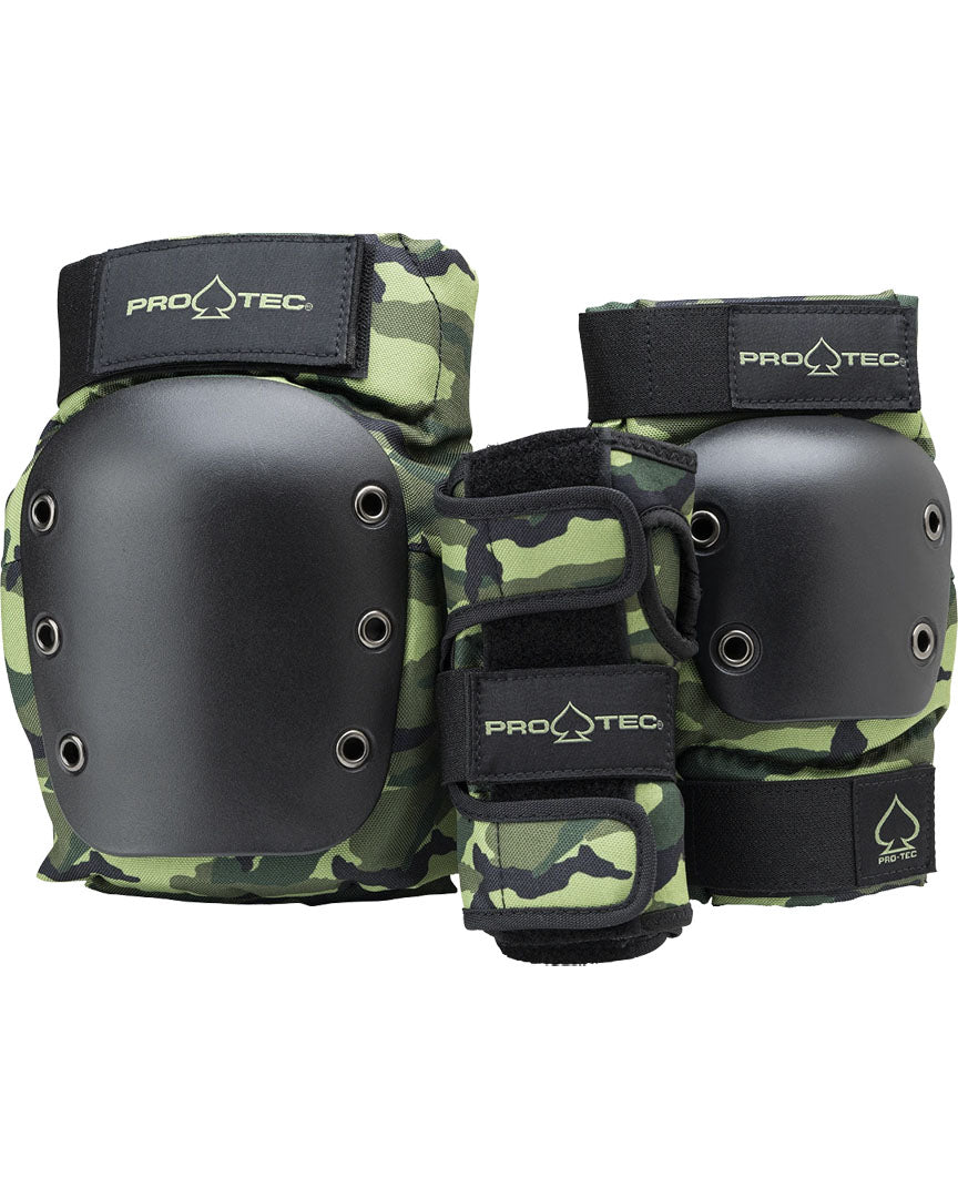 Équipement de protection Protection Junior 3 Pack Pad Sets - Camo par PRO-TEC