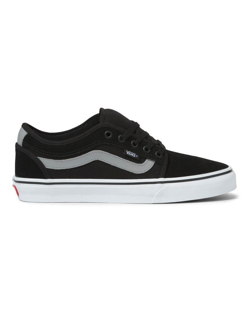 Chukka Low Sidestripe Shoes - Black/Gray/White