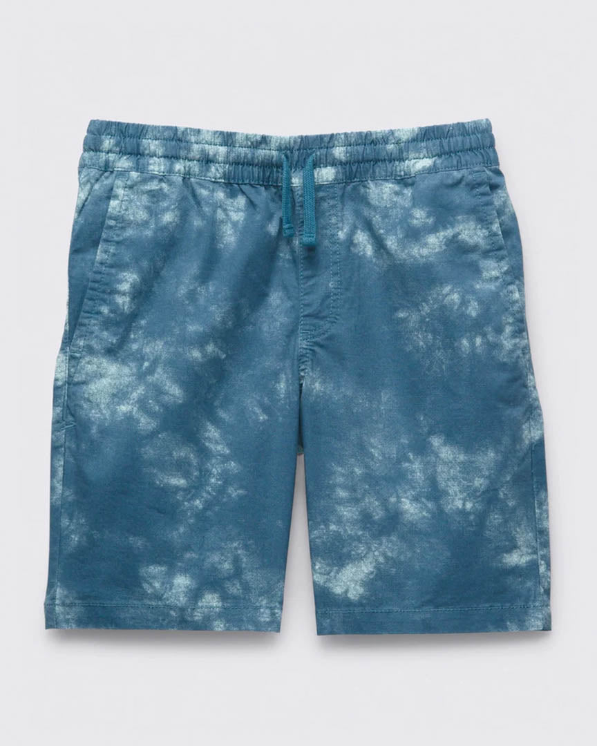 Kids Range Elastic Tie Dye Shorts - Vans Teal