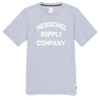 Stacked Chest T-Shirt - Heather Grey/White