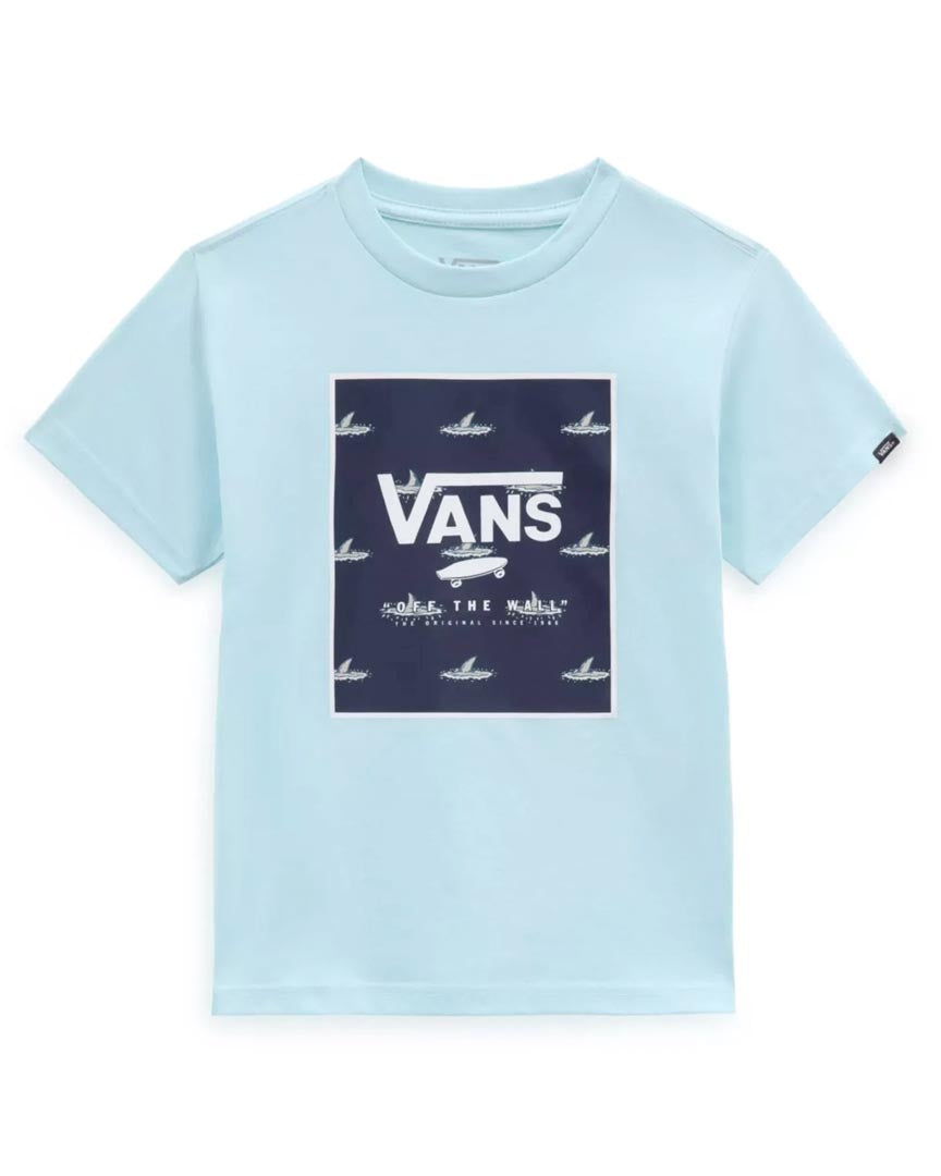 Boy Print Box T-Shirt - Blue Glow