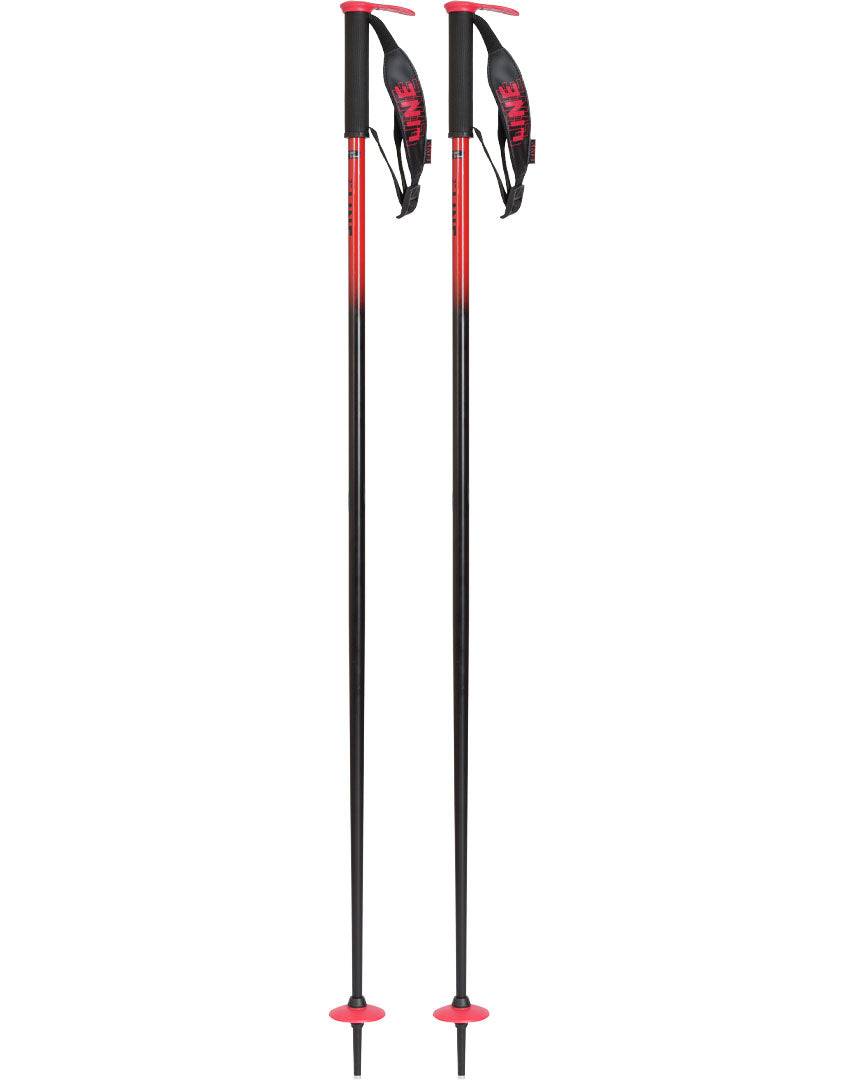 Line Pin Ski Poles - Black Red