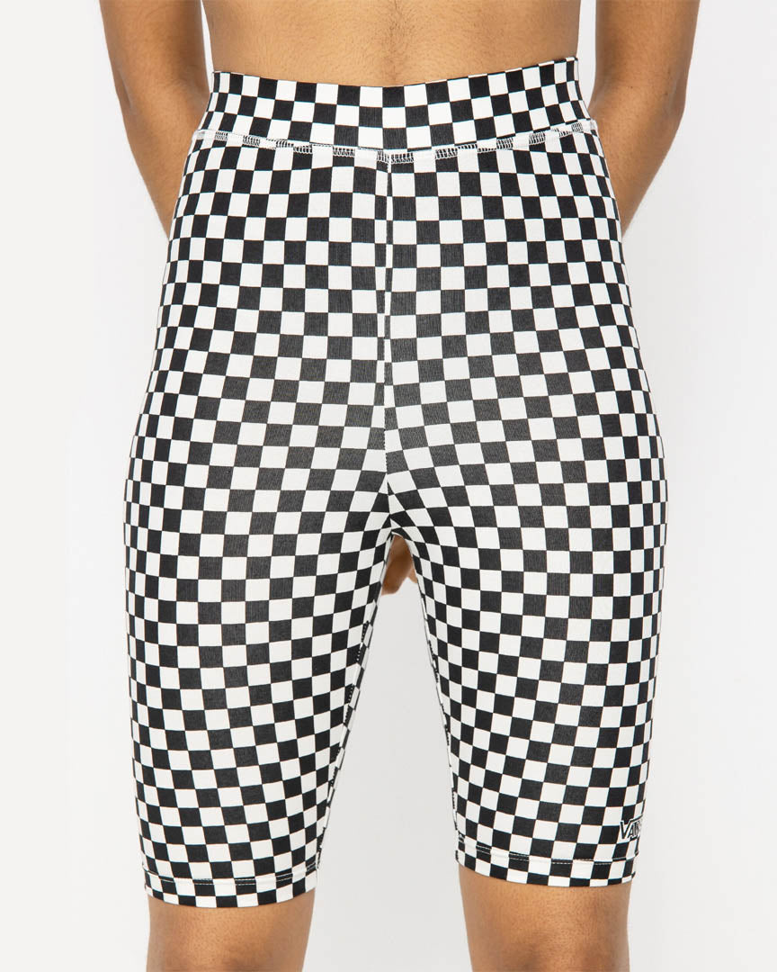 Wmn Flying V Print Shorts - Black/White