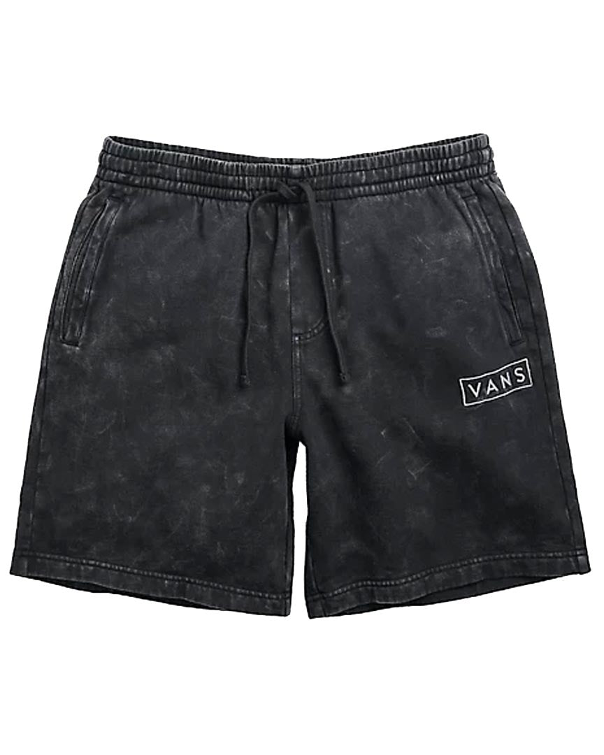 Mineral Wash Loose Fleece Shorts - Black