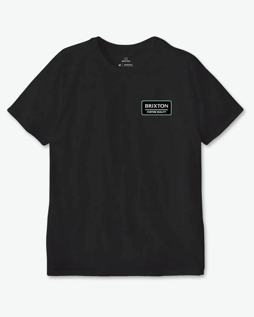 Palmer Proper S/S T-Shirt - Black Jade/Off White