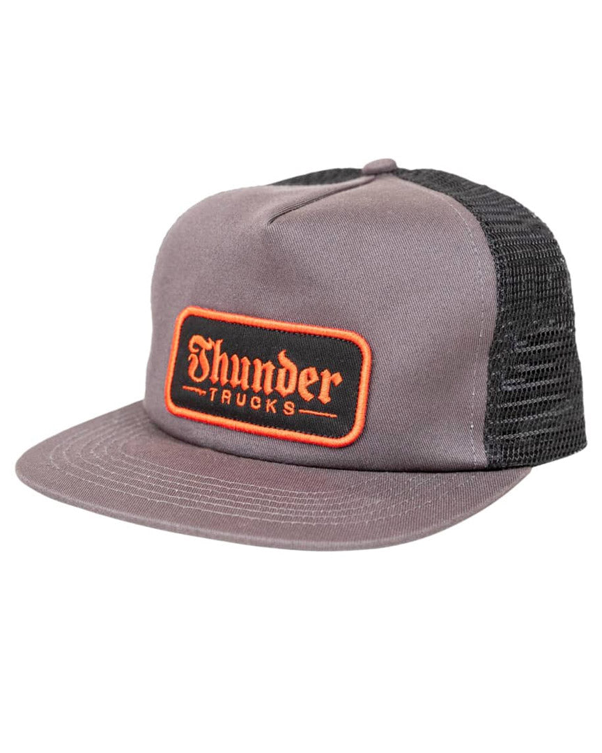 Script Patch Snapback Hat - Charcoal\Black