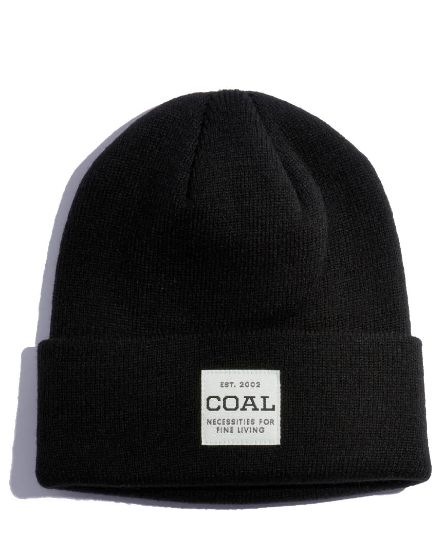 Uniform Mid Recycled Knit Cuff Beanie - Mid Black