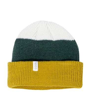Frena Thick Knit Cuff Beanie - Mustard Stripe