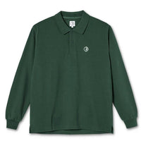 Polar L/S Tee Polo Long Sleeve Polo Shirt - Dark Green