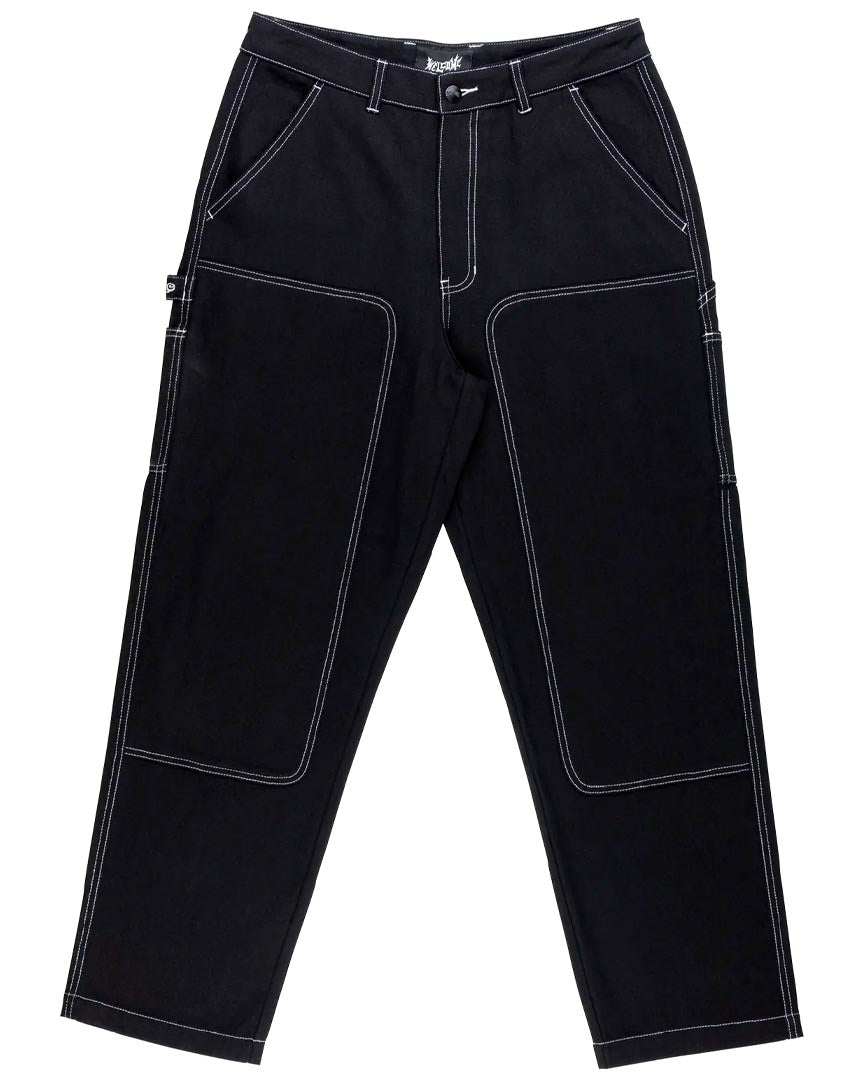 Brace Double Knee Canvas Pants - Black