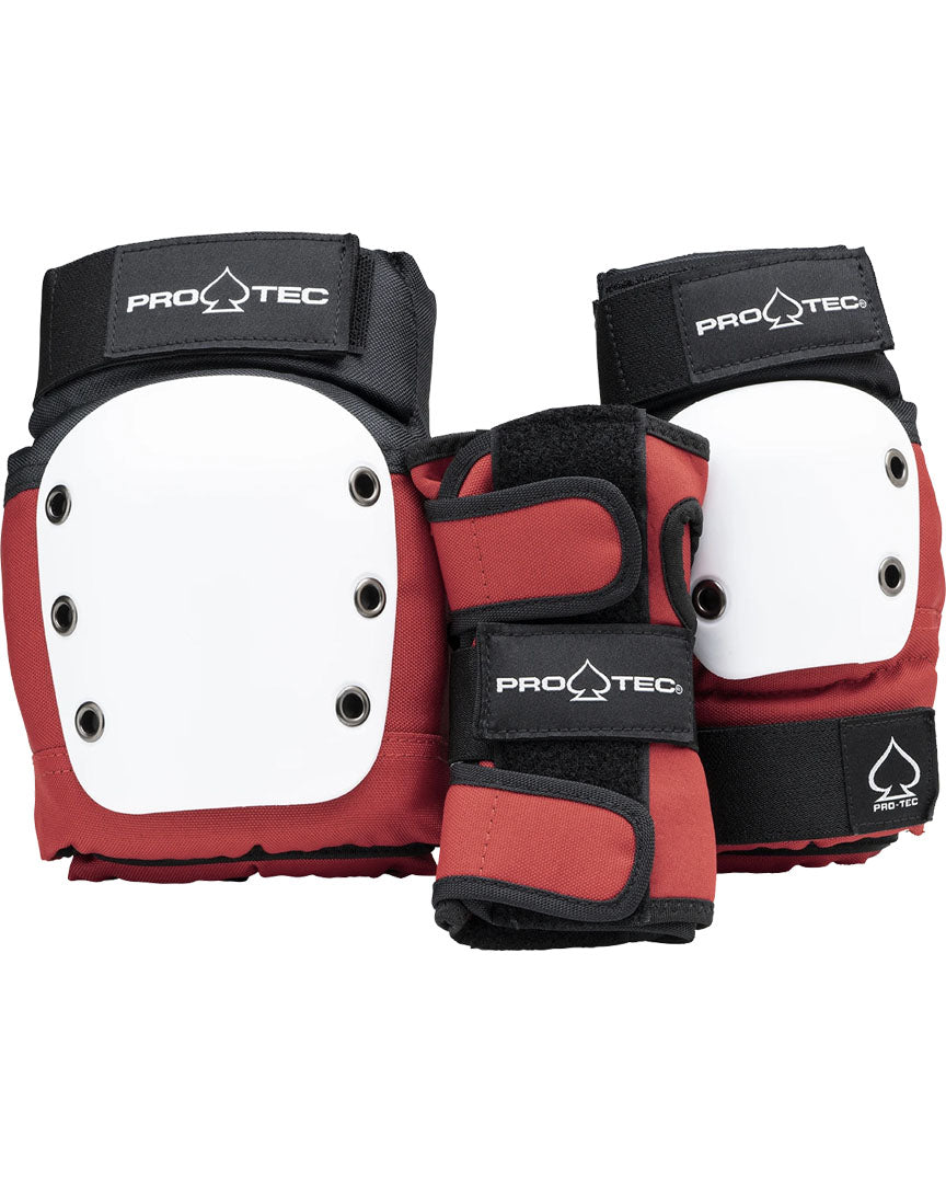 Protection Junior 3 Pack Pad Sets - Red/White/Black