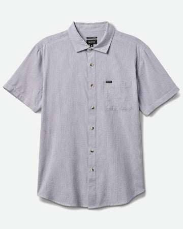 Charter Stripe S/S Woven Shirt - White/Pacific Blue