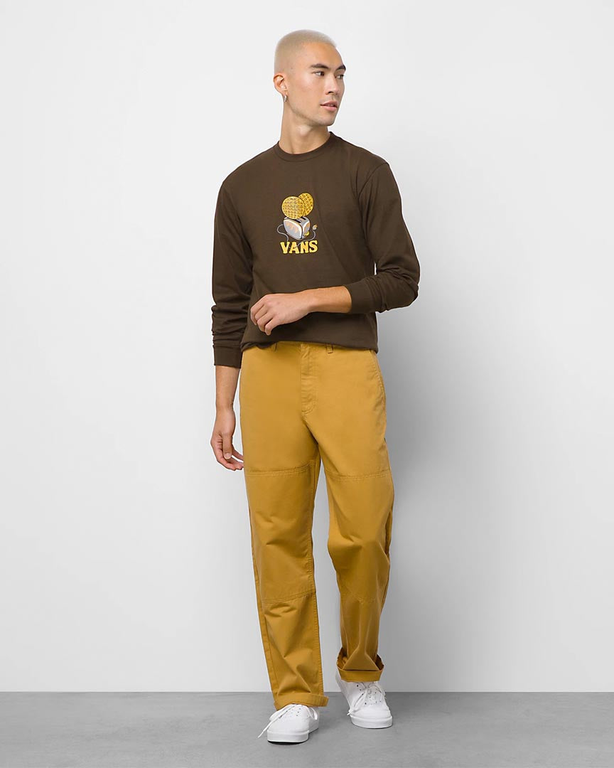 Authentic Chino Loose Double Knee Pants - Bone Brown