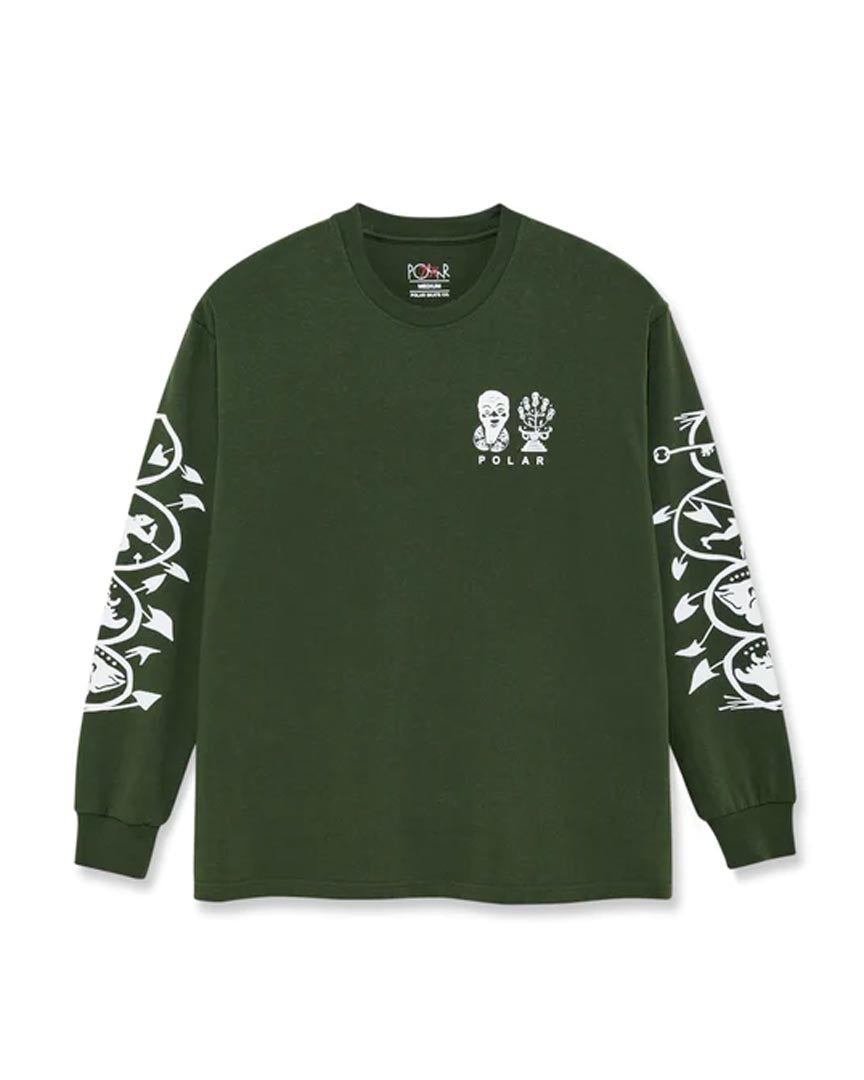 Spiral Long Sleeve T-Shirt - Dark Olive