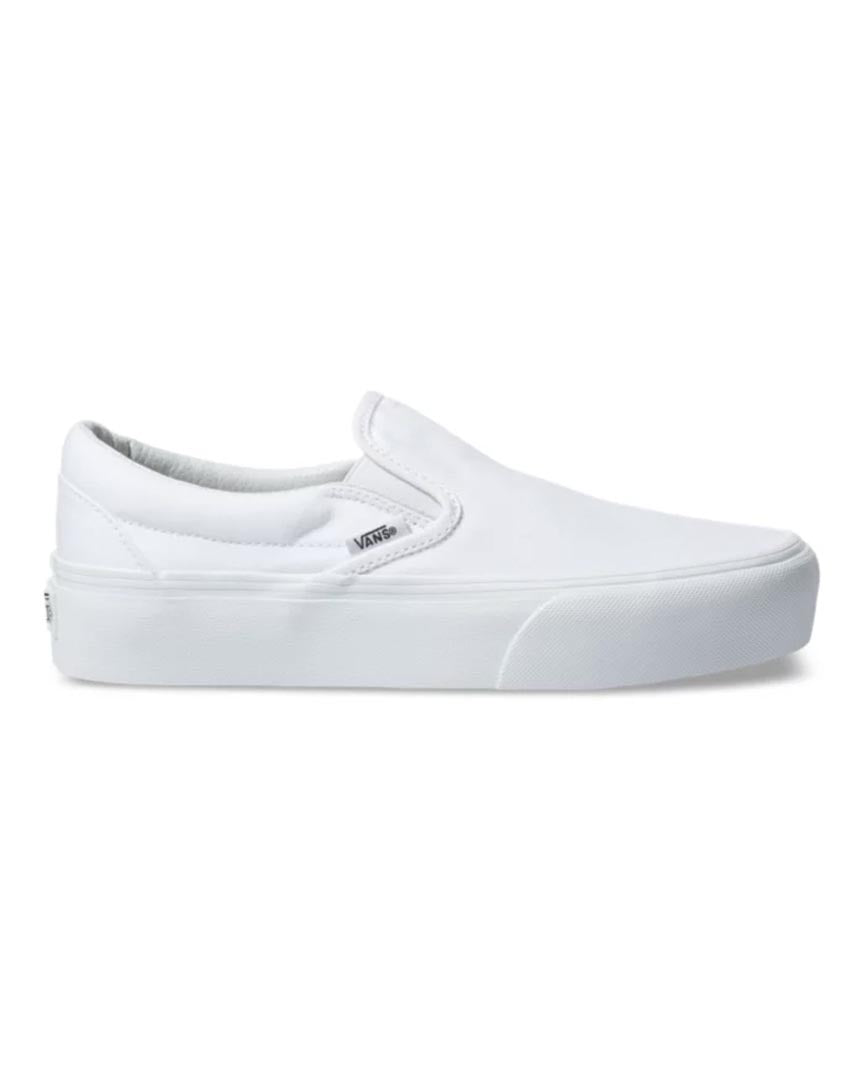 Souliers Slip-On Plarform - White