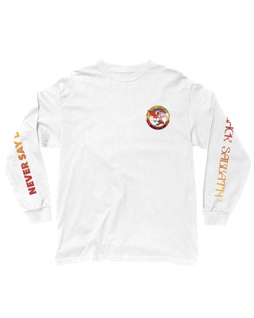 Never Say Die Long Sleeve T-Shirt - White