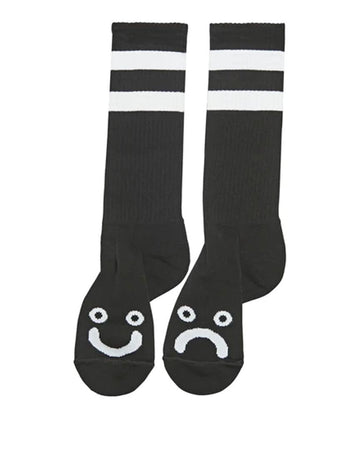 Happy Sad Long Socks - Black