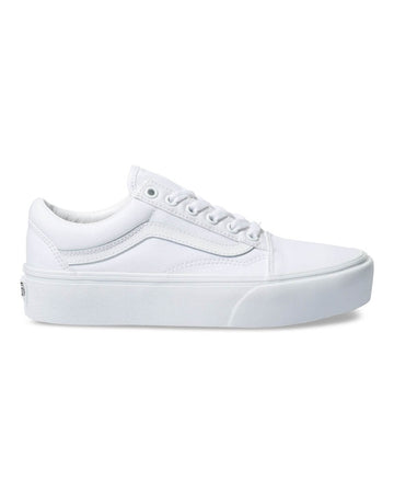 Women Old Skool Platform Shoes - True White
