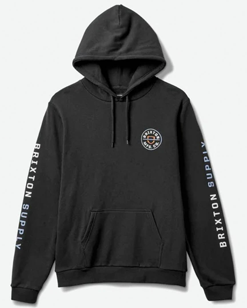 Crest Hood Hoodie - Black Dusty/Blue