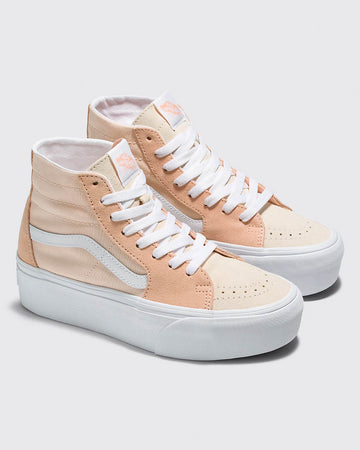 Women's Sk8-Hi Tapered Stackform Shoes - Color Block Peach