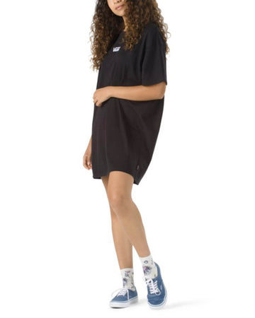 Robe Wms Center Vee Tee Dress - Black