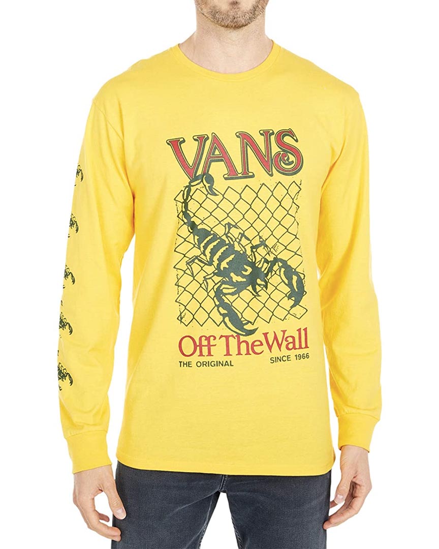 On The Fence Ls Long Sleeve T-Shirt - Lemon Chrome