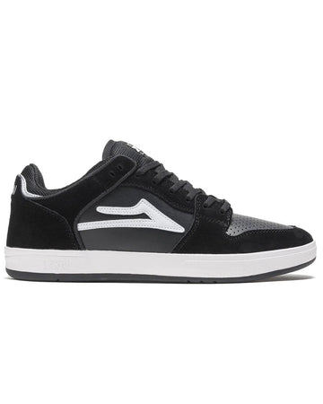 Telford Low Shoes - Black/White Suede