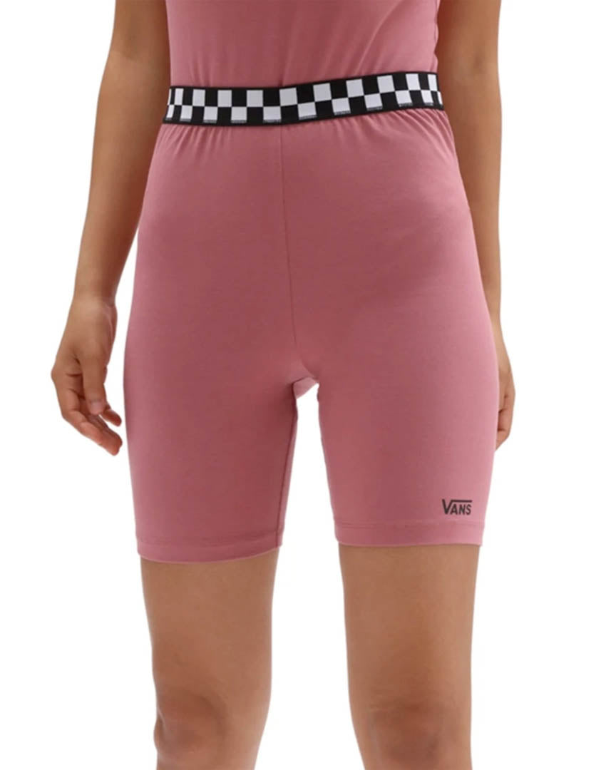 Wms Checkerboard Legging Shorts - Deco Rose