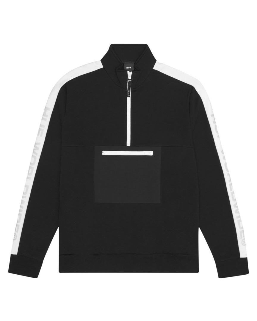 Cotton ouaté Tribeca Quarter Zip Fleec - Black