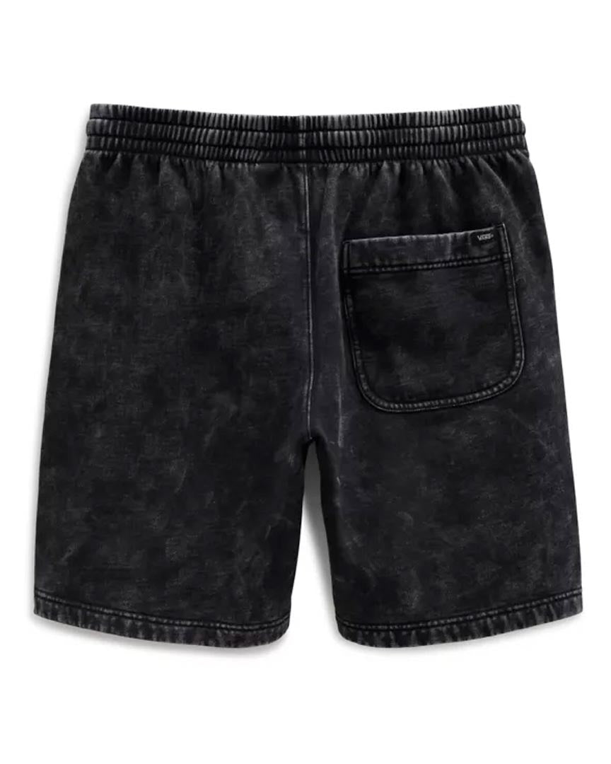 Mineral Wash Loose Fleece Shorts - Black