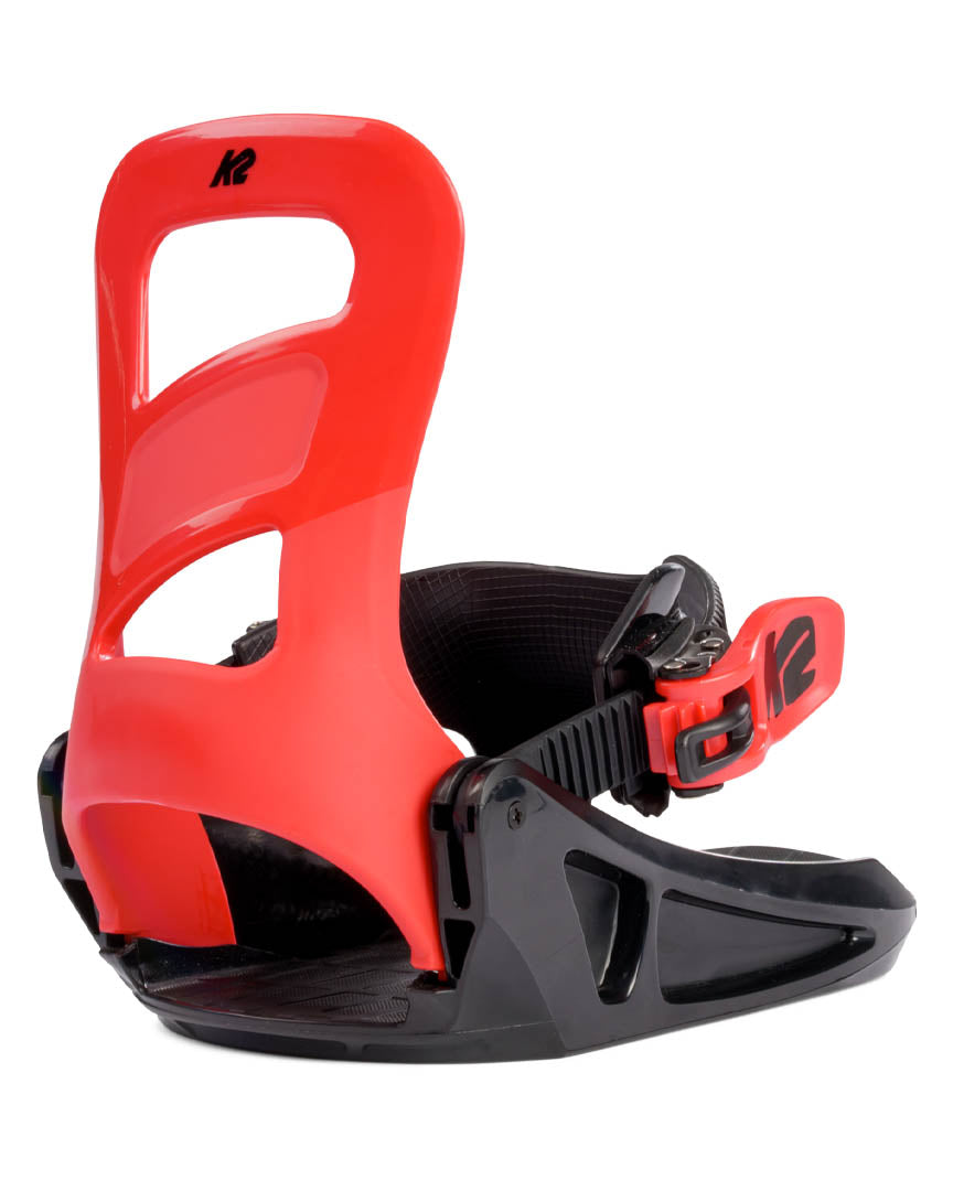 K2 Mini Turbo Snowboard Bindings - Red 2023