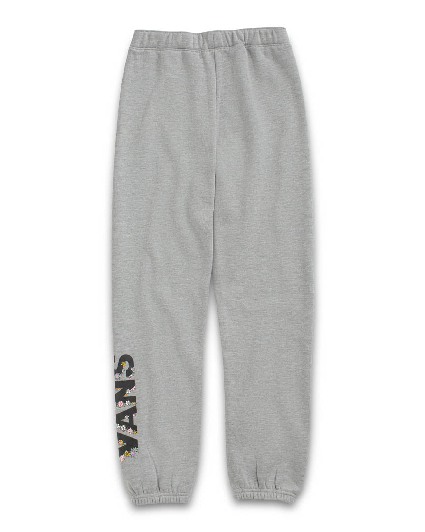Girls Floral V Sweatpants - Heather Grey