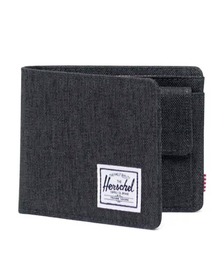 Roy Coin Rfid Wallet - Black Crosshatch