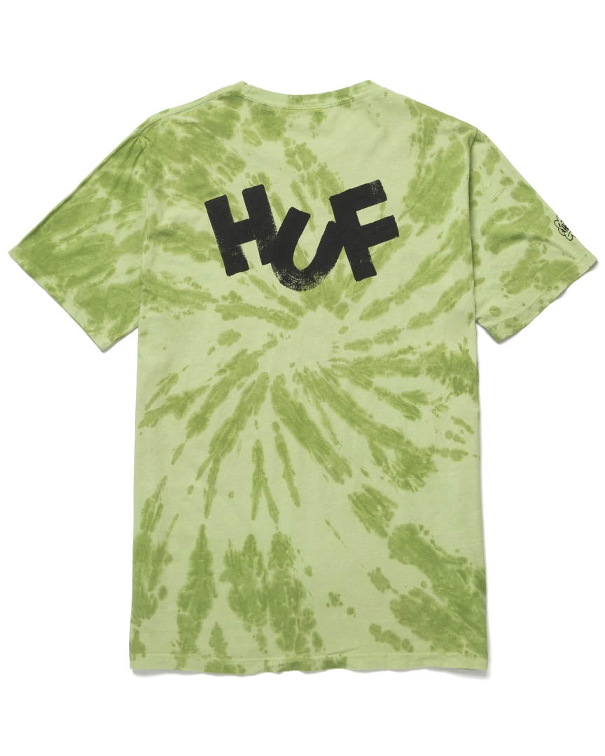 Haze Brush Tie Dye T-Shirt - Lime