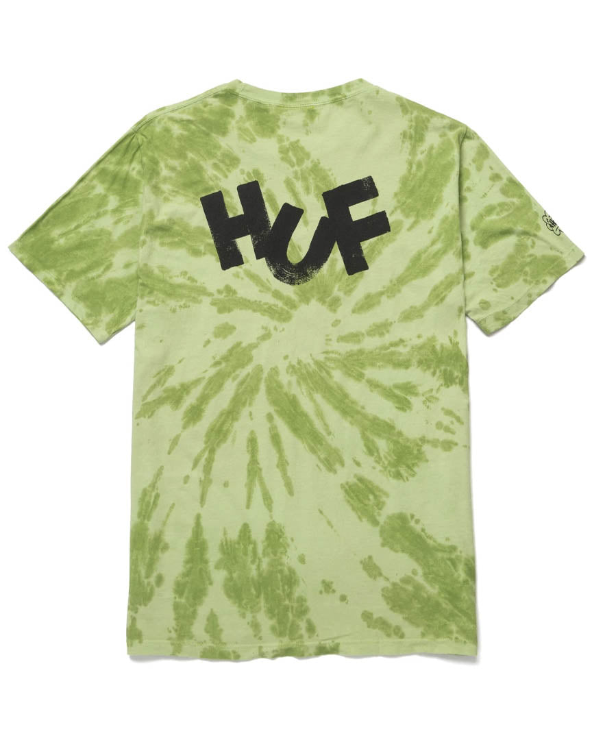 Haze Brush Tie Dye Long Sleeve T-Shirt - Lime