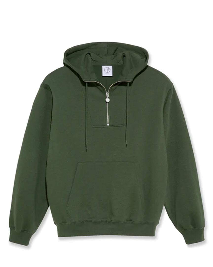 Half Zip Hoodie - Dark Olive