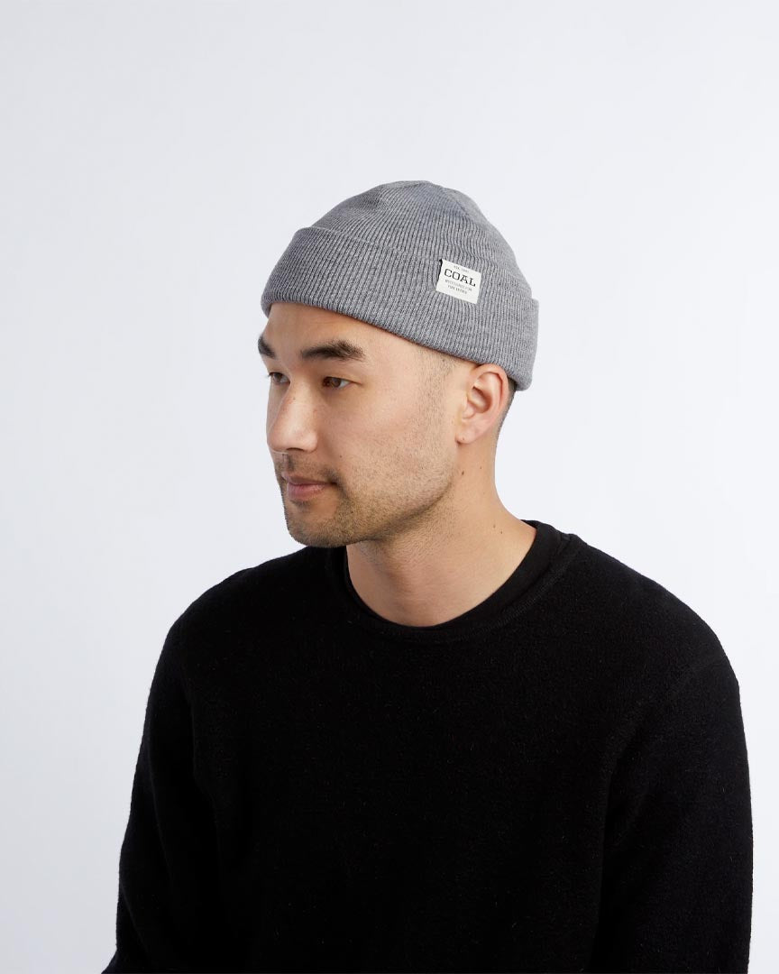 Tuque Uniform Low Recycled Knit Cuff Beanie - Heather Grey