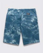 Kids Range Elastic Tie Dye Shorts - Vans Teal